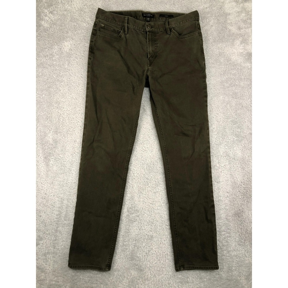 Banana Republic Traveler Jeans Mens 34x30 (Tag 33x32) Slim Fit Green